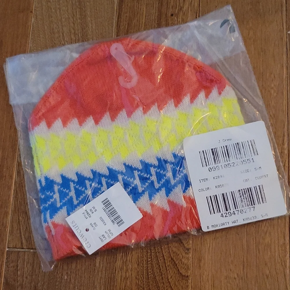NWT CrewCuts wool neon Moriarty beanie hat‎ small medium